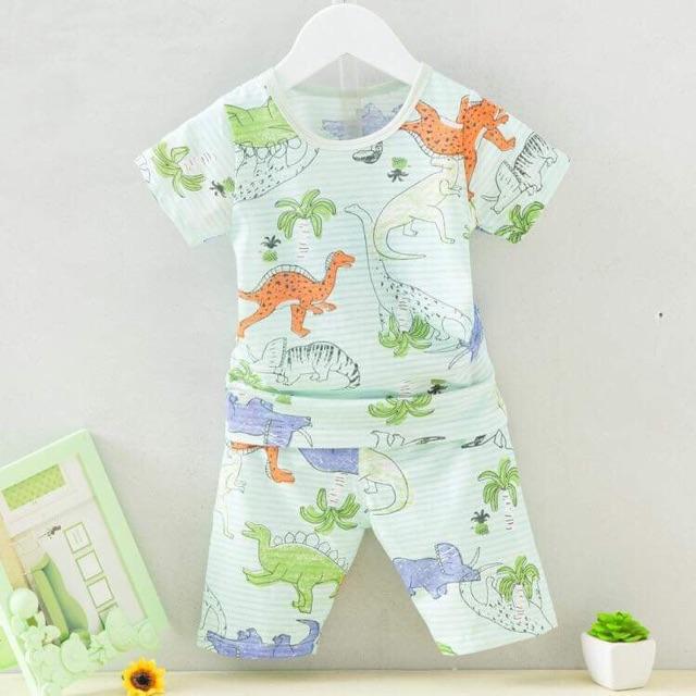 Đồ bộ cotton tre lửng bé trai đáng yêu