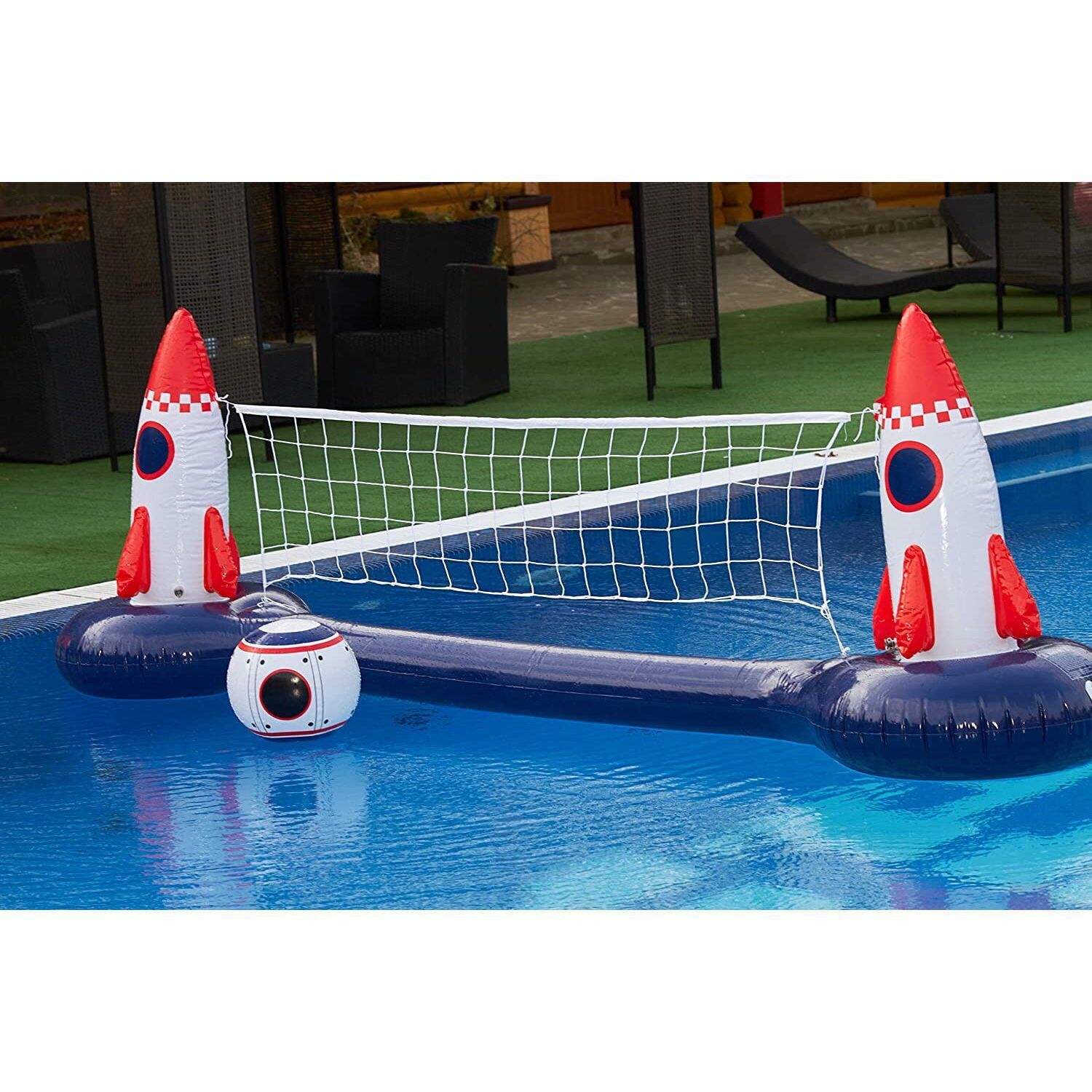 Trò chơi bóng chuyền hồ bơi cho gia đình Inflatable Swimming Pool Float Set Volleyball Net