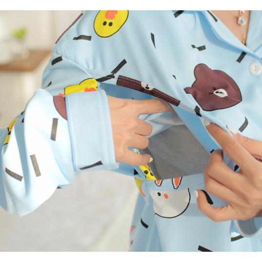 Bộ Pijama bầu kết hợp sau sinh cho con bú szM-5XL