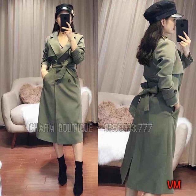 Áo khoác mangto thân dài sang chảnh freesize