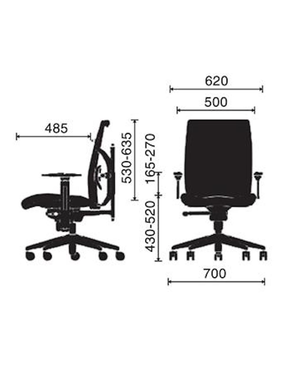 Ghế Làm Việc Chân Xoay AMA-BUDGET EXACT-01