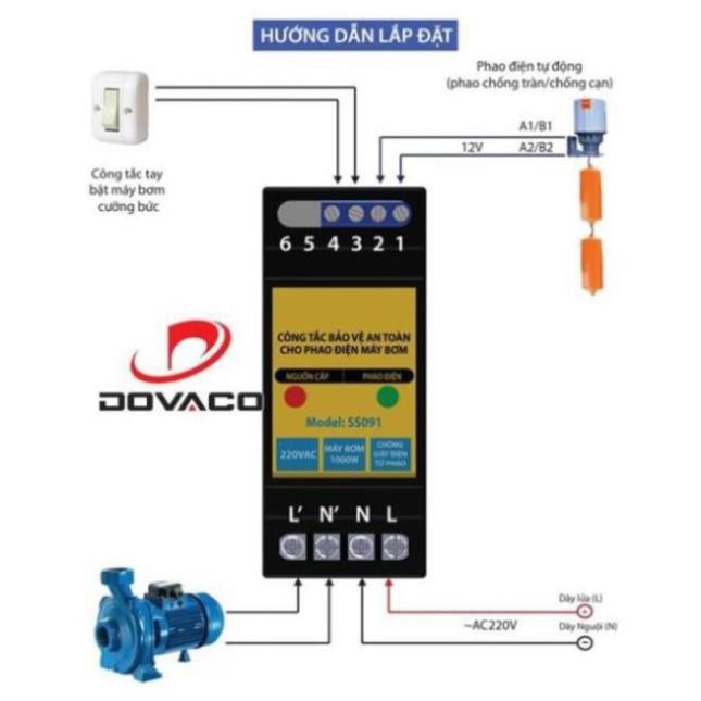 Công tắc chống giật điện cho Phao điện máy bơm SS091