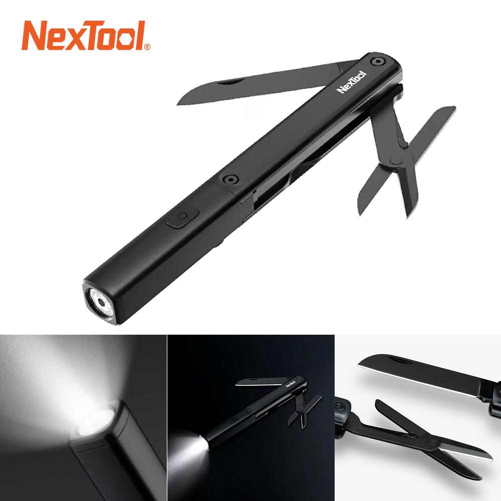 NEXTOOL Multifunctional Pen Tools 3-IN-1 Flashlight Knife Scissors USB Rechargeable IPX4 Waterproof Portable Tools