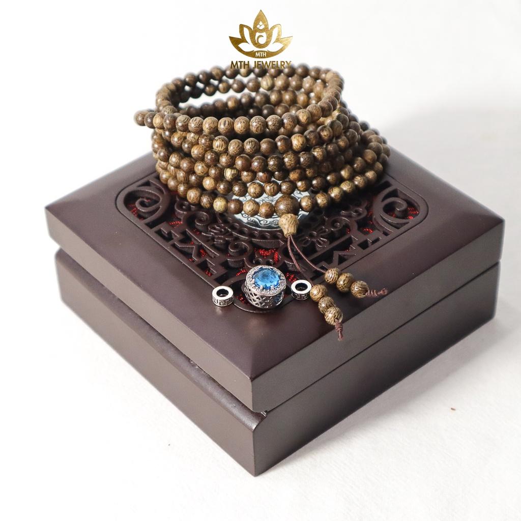 Vòng Tay Trầm Hương 216 Hạt 4mm MIX Charm Bạc S925
