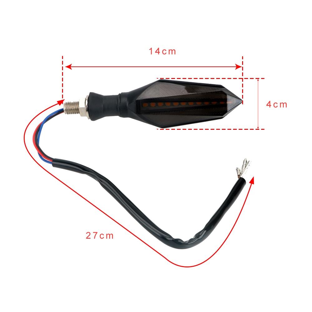 1 cặp đèn LED tín hiệu xi nhan hai mặt gắn đuôi xe mô tô