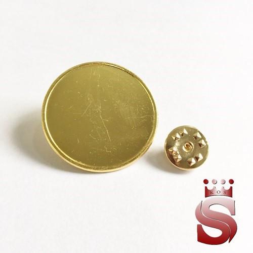 Phôi huy hiệu có băng cài hình tròn màu vàng đường kính 3cm