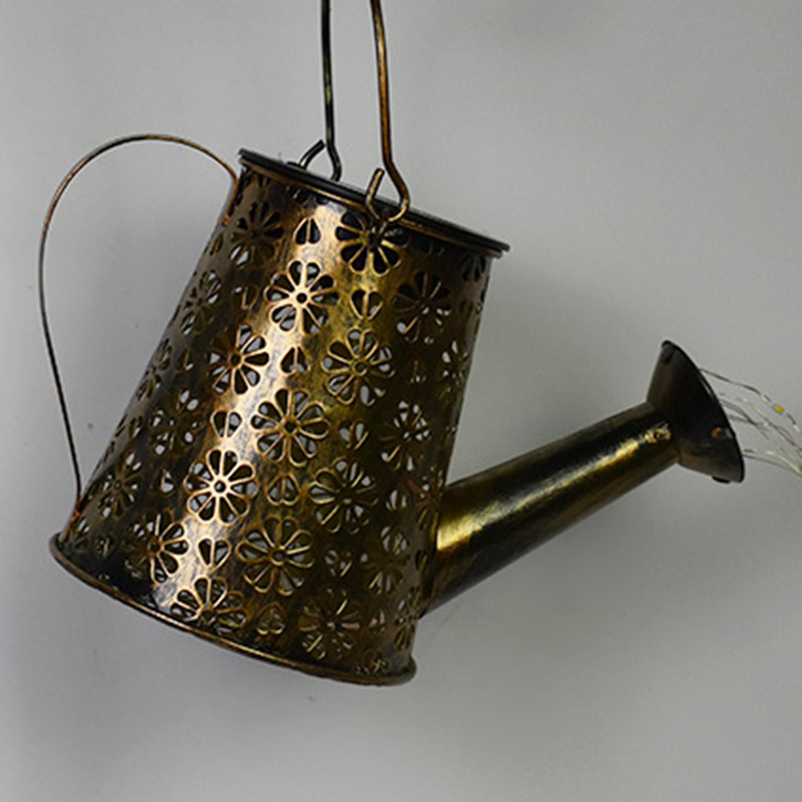 LED Lights Watering Can Outdoor Fairy String Lamp