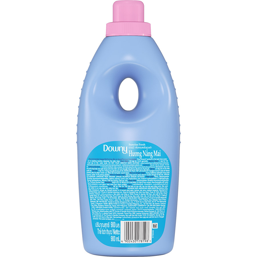 Nước Xả Vải Downy Hương Nắng Mai Dạng Chai (900ml/Chai)