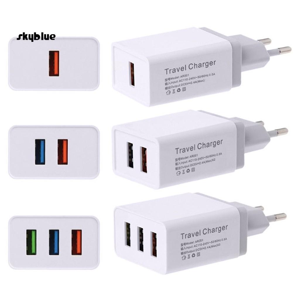 Củ sạc nguồn AC dành cho điện thoại gồm 1/2/3 lỗ cắm USB 5V/4A