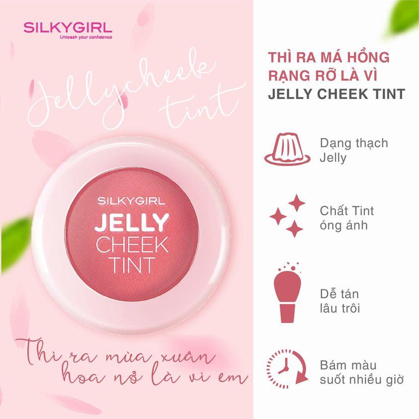 Má Hồng Dạng Thạch Mềm Mịn Lâu Trôi Silkygirl Jelly Cheek Tint 3g