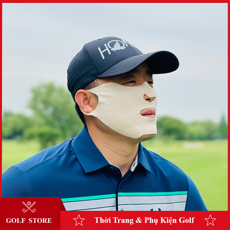 Mặt nạ đánh golf nam nữ Collagen chống nắng dưỡng da mặt khi lên sân