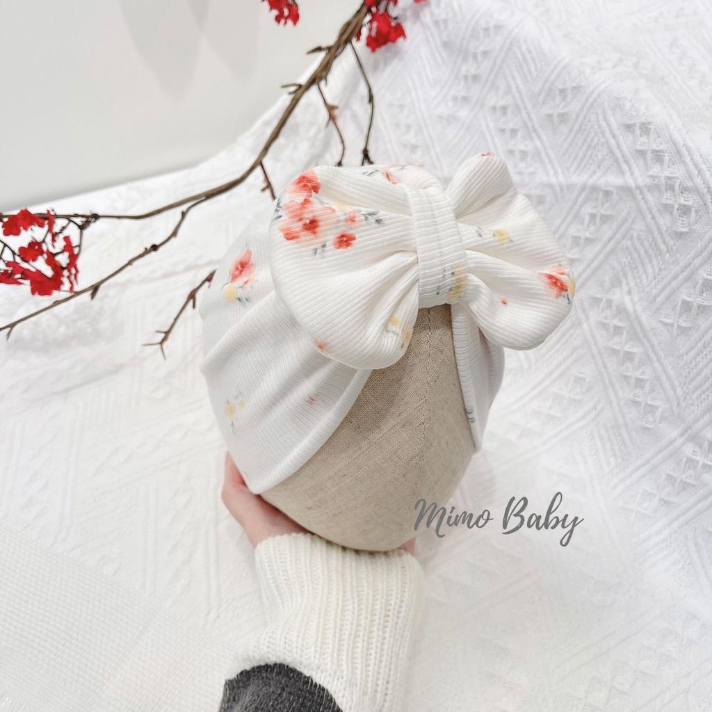 Mũ nón turban cotton nơ đáng yêu cho bé 6-10kg Mimo Baby MTB71