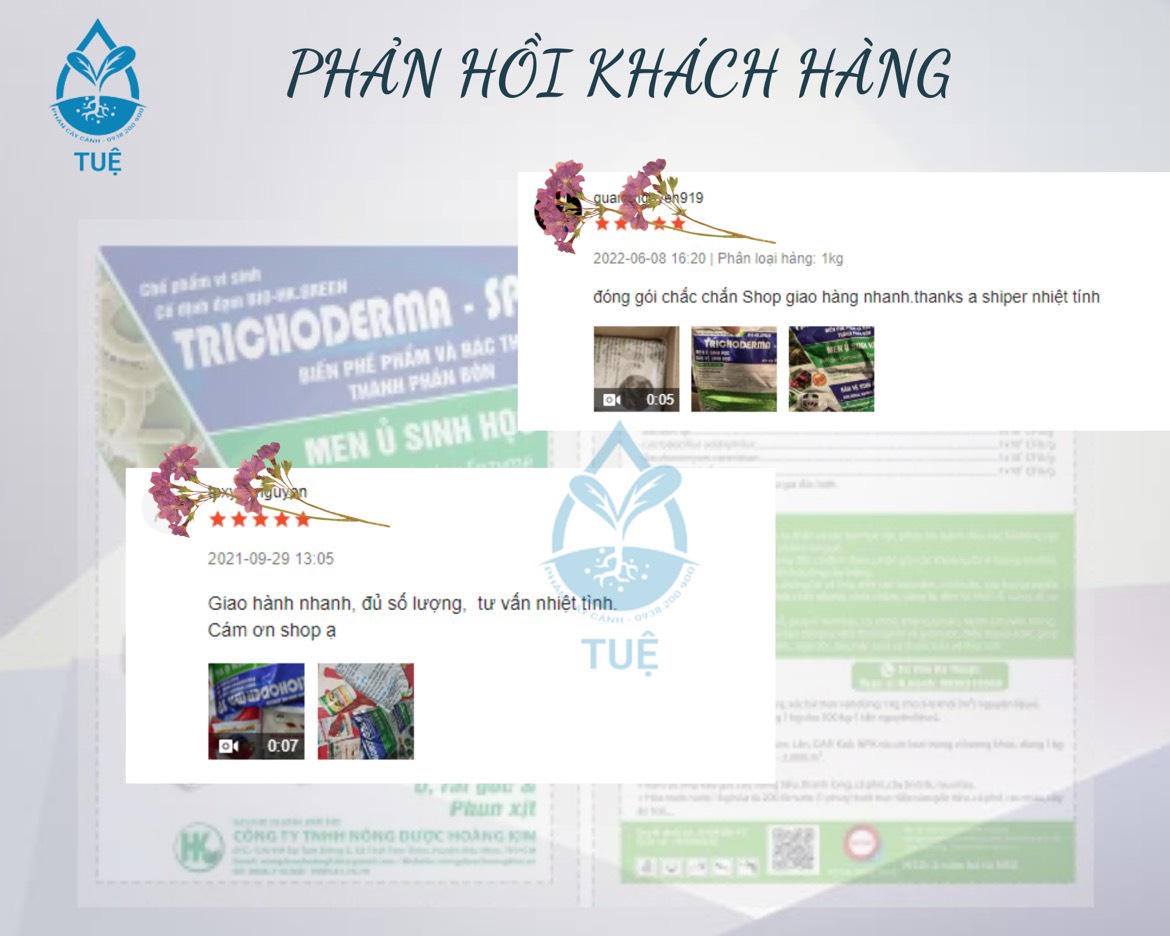 Chế phẩm men vi sinh nấm TRICHODERMA dùng ủ phân và xử lý đất