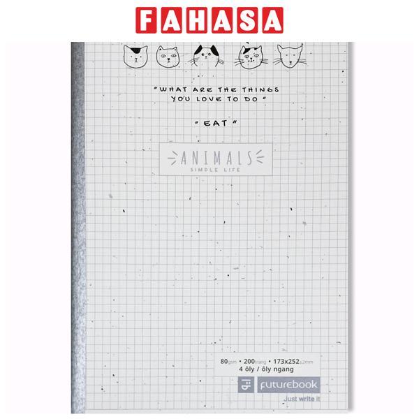 Tập Học Sinh Animal B5 - Ô Ly Ngang - 200 Trang 80gsm - Futurebook DG302 - Màu Trắng