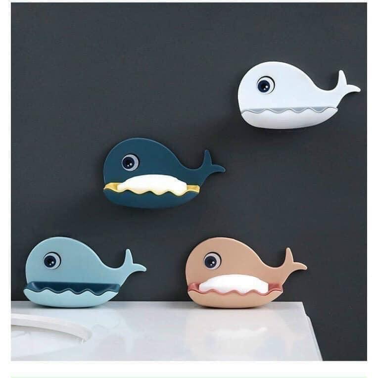 Khay để xà phòng hình cá heo dán tường siêu chắc