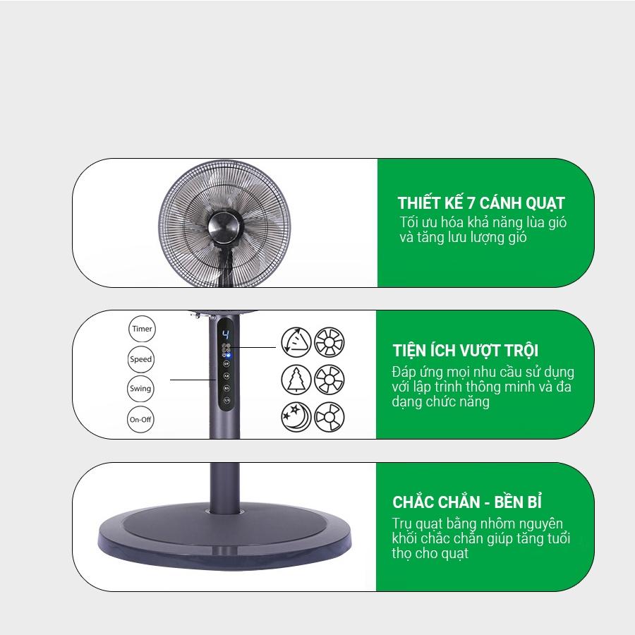 Quạt Cây Cao Cấp Model CFK-666 60W Có Điều Khiển Từ Xa Hàng Chính Hãng KALPEN-GIA DỤNG ĐỨC Bảo Hành 2 Năm
