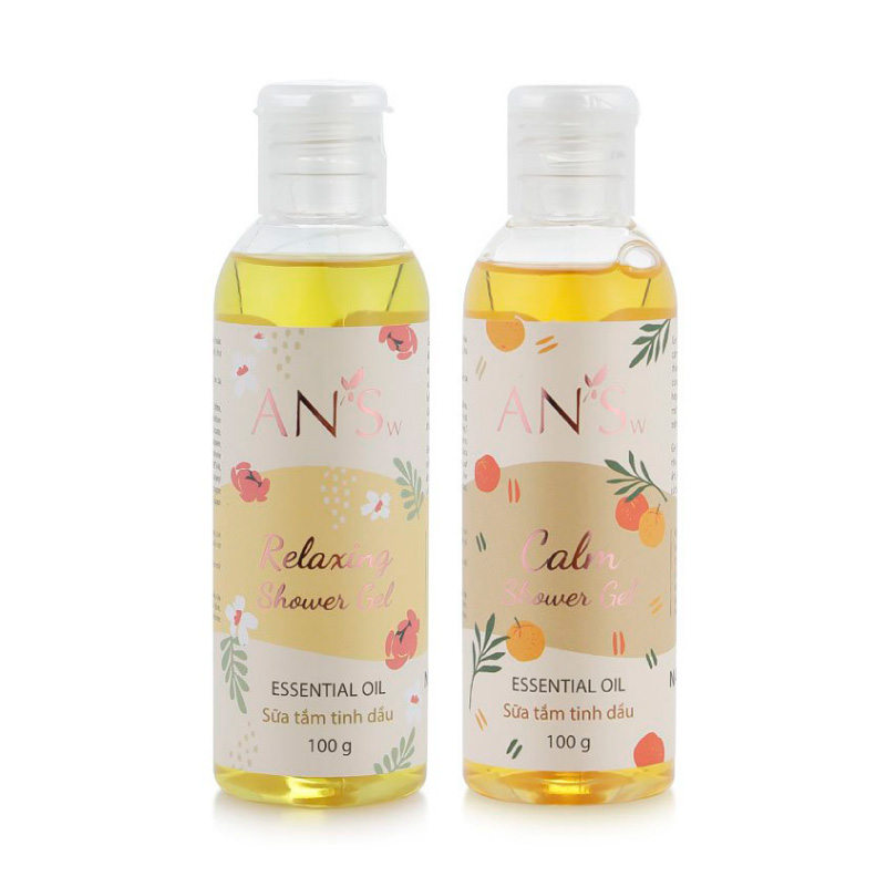 Combo Gel tắm tinh dầu thư giãn Relaxing và Calm 100g AN'Sw