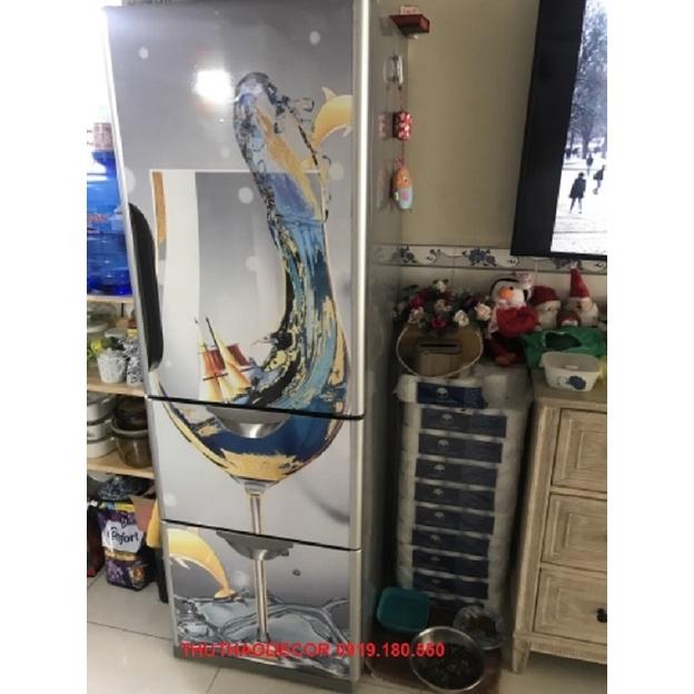 COMBO 3 MẶT GIỐNG NHAU - Decal dán kín tủ lạnh
