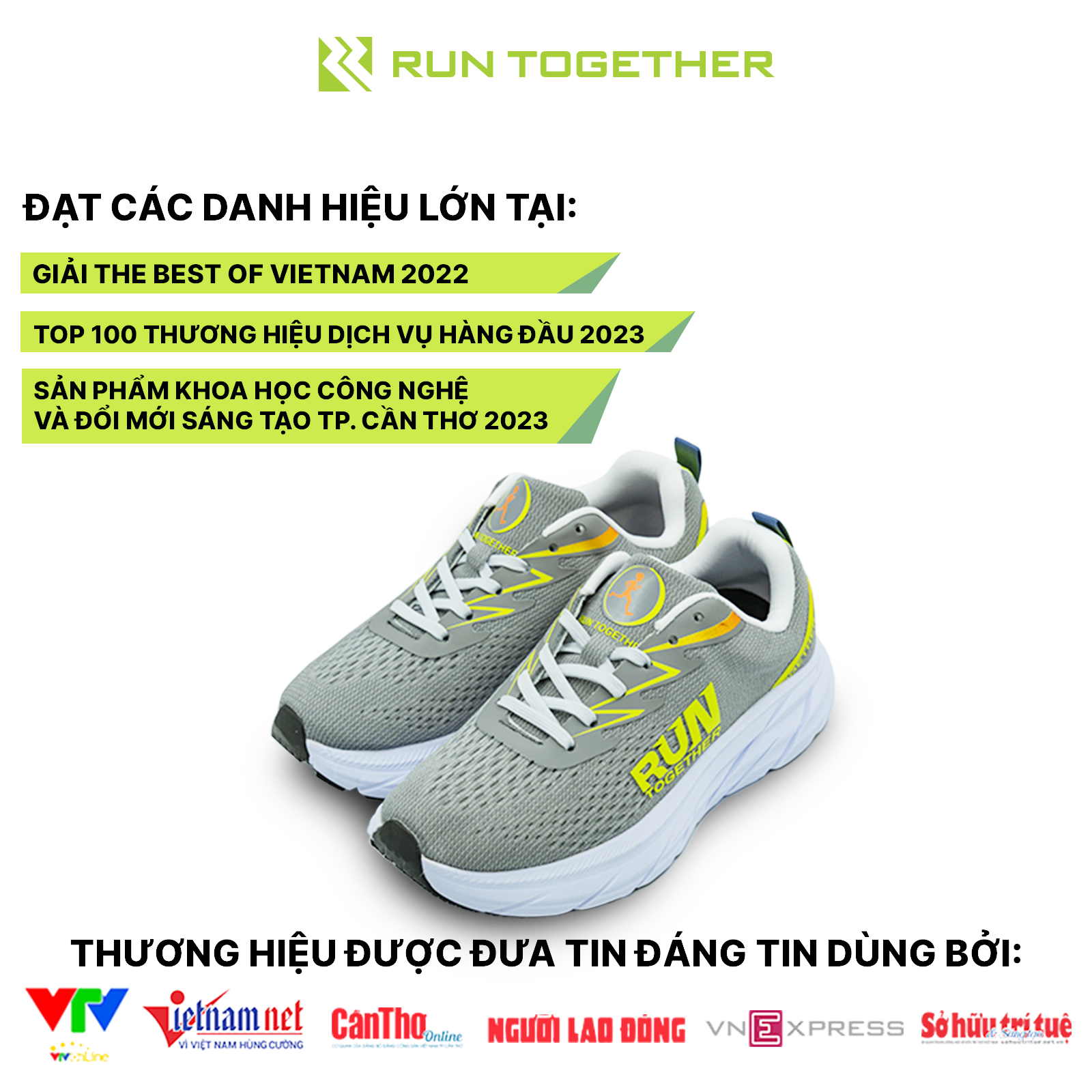 Giày Chạy Bộ Nam Nữ Cao Cấp Run Together Gắn Chip Thông Minh Siêu Nhẹ Siêu Bền | RT02