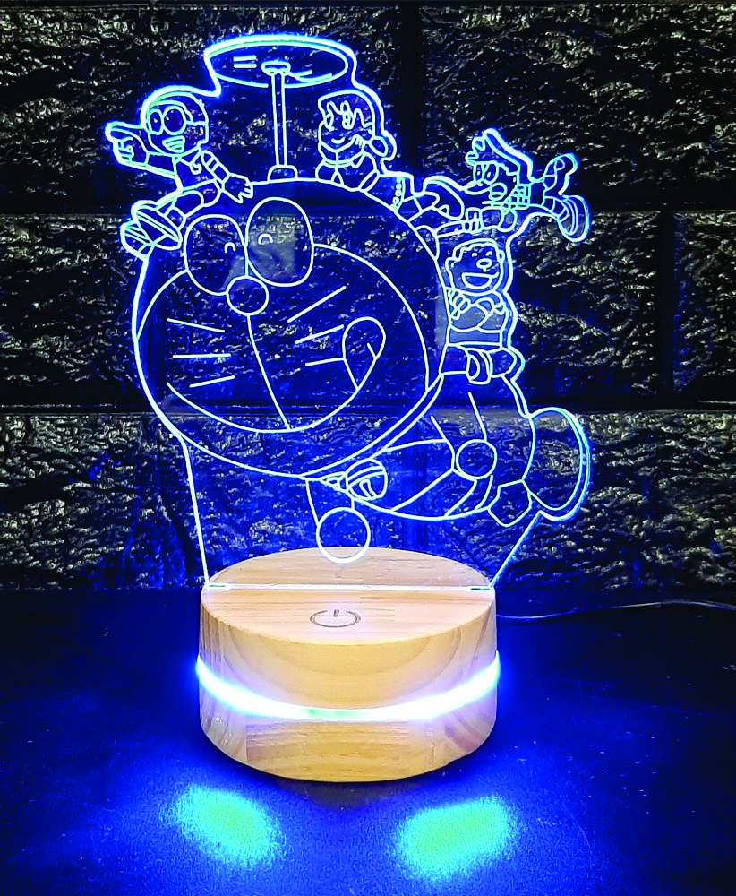 Doraemon 1, Đèn 3D led, Đèn ngủ thay đổi 16 màu
