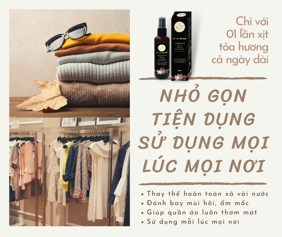 Chai Xịt Xả Vải Khô Nuki 100ml Hương Nước Hoa Lưu Hương Mềm Vải,Tinh Dầu Thơm Quần Áo