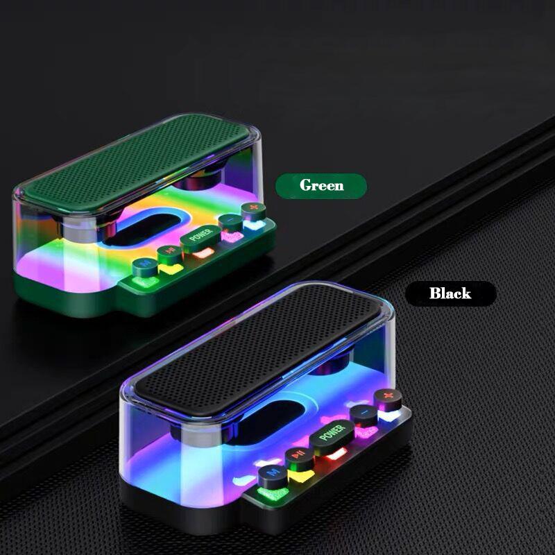 Loa Bluetooth chơi game mới RGB Máy tính Soundbar 3D Cột không dây Subwofer Center âm nhạc Subwater Color: Silver