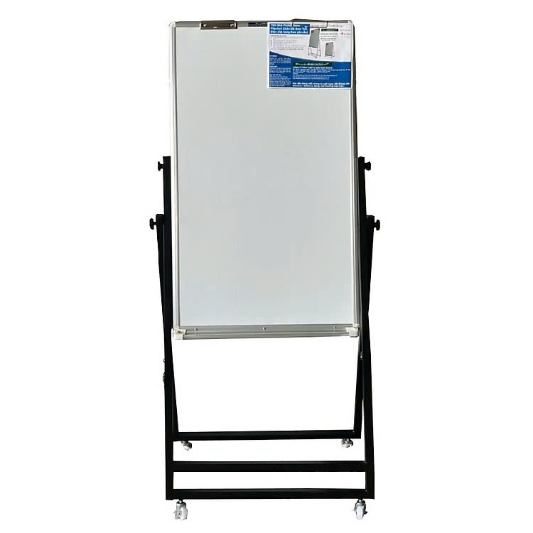 Bảng Flipchart sơn tĩnh điện màu đen 60x100cm-Mặt bảng trắng không ô ly-Bảng giá rẻ BAVICO