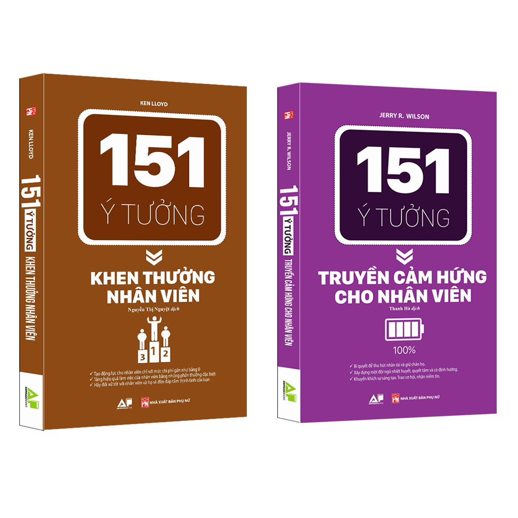 Sách Hot: 151 Ý Tưởng truyền Cảm Hứng và Khen Thưởng Cho Nhân Viên (2 Cuốn)