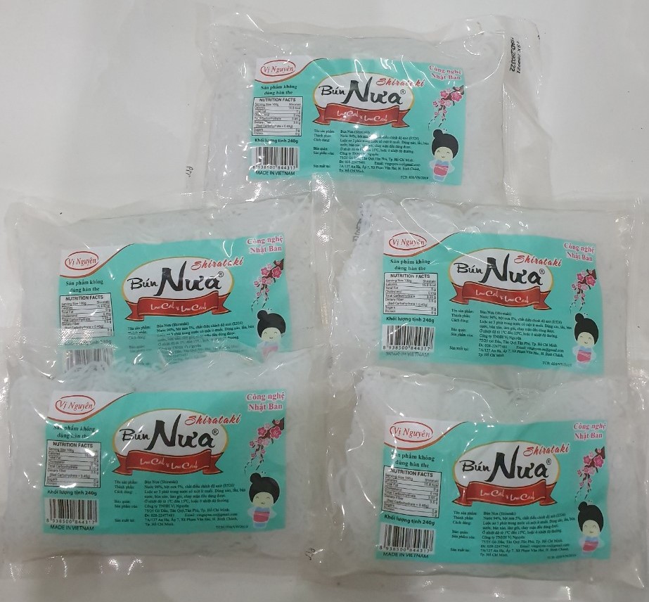 Combo 5 Gói Bún Nưa Shirataki 240Gram