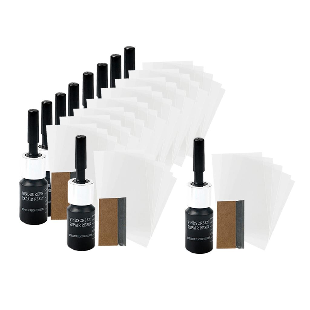 10xCar Windshield Repair Kit Auto Windscreen Glass Scratch Crack Repairing Resin