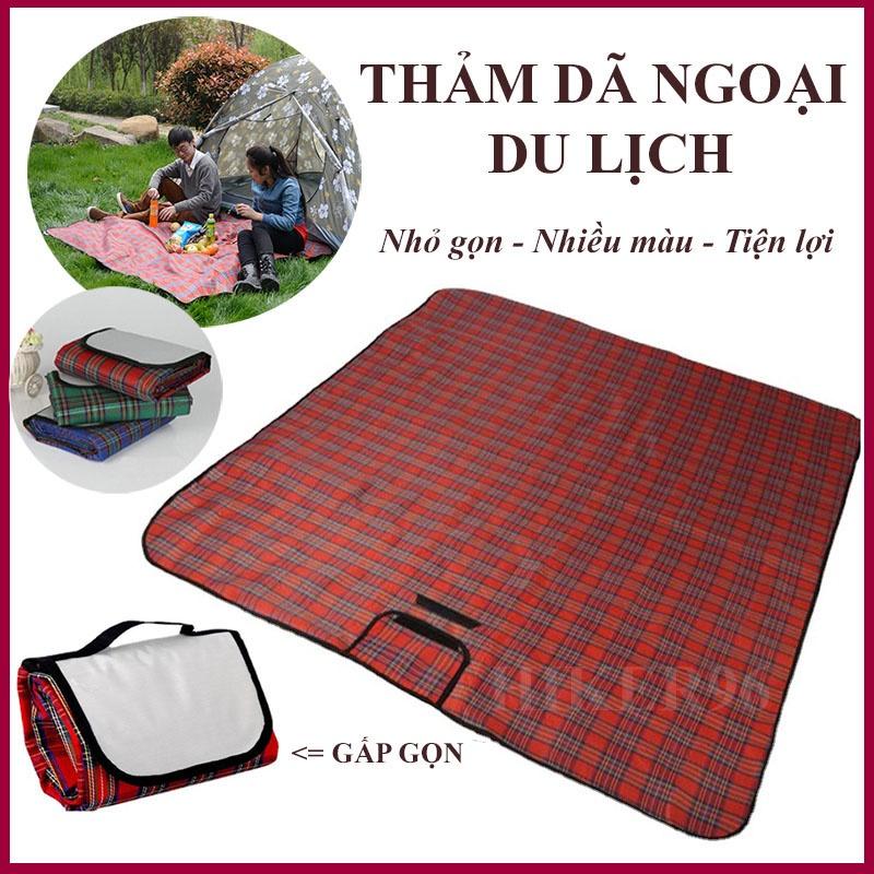 THẢM DÃ NGOẠI PICNIC DU LỊCH, BẠT TRẢI CẮM TRẠI Thảm picnic vải caro hoạ tiết, đi biển