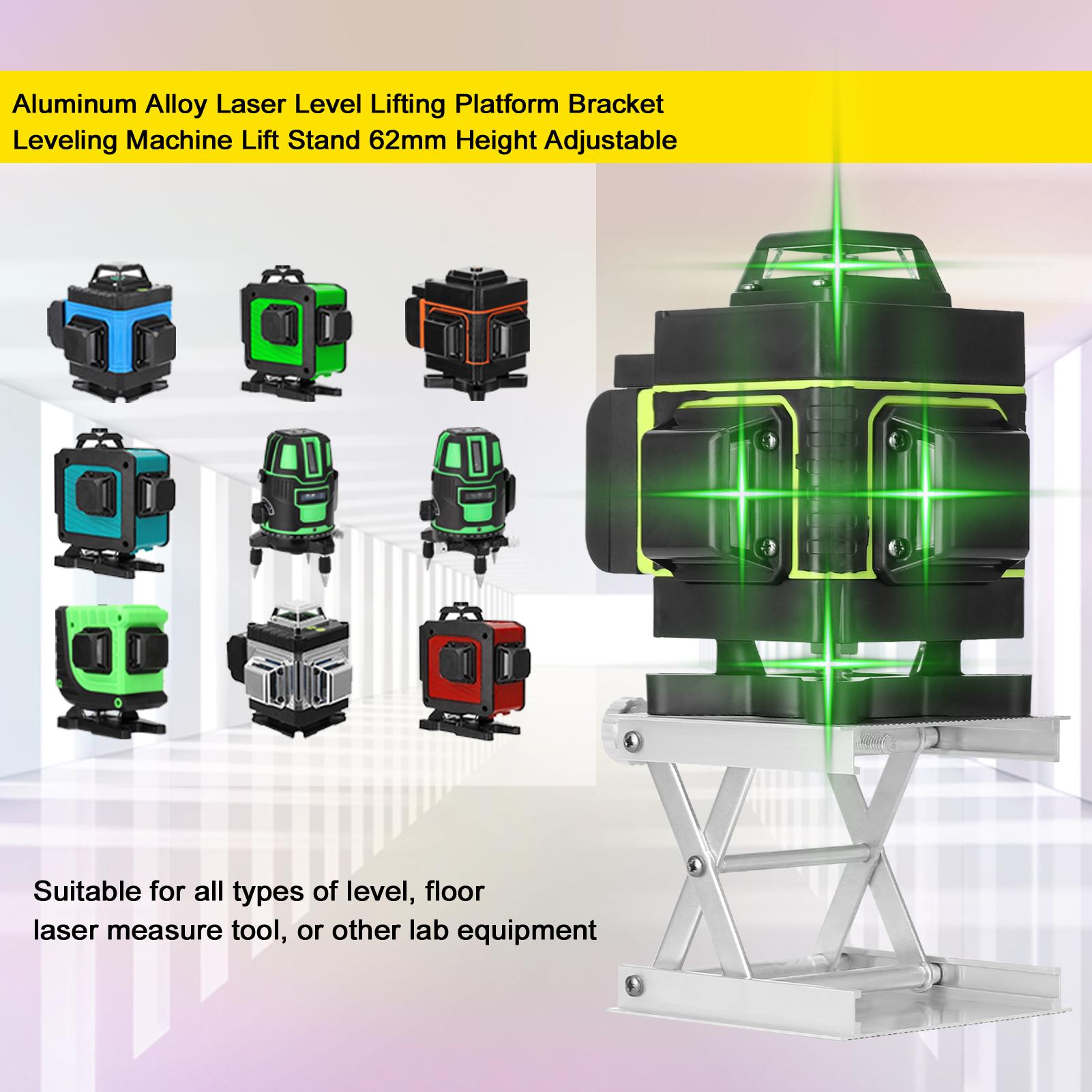 360° Rotatable Aluminum Alloy Bracket Base 1/4'' Interface Fine Adjustment Tripod Stand for Laser Level