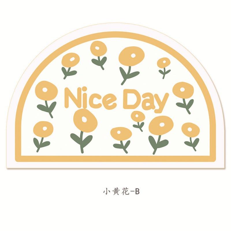 Hoa phòng tắm sang trọng tấm lót sàn chống trượt đơn giản trong hình bán nguyệt tấm thảm phòng ngủ cô gái hoạt hình tấm thảm gia dụng dễ thương.