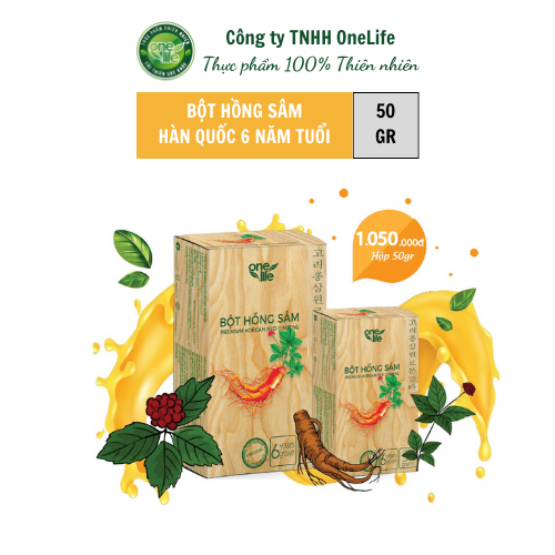 Bột Hồng Sâm Cao Cấp Hàn Quốc Onelife - Hộp 50gr