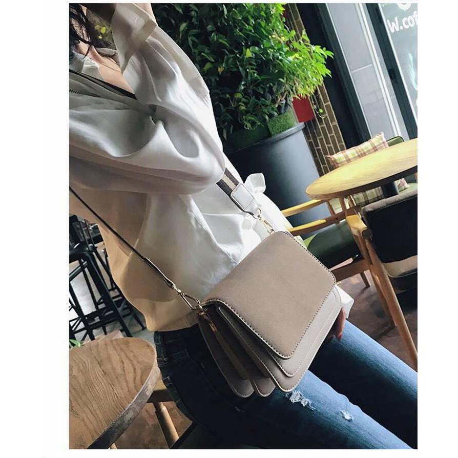 TÚI ĐEO CHÉO MINI ULZZANG THỜI TRANG NỮ PHỐI 2 MÀU DÂY ĐEO CHÉO BẢN TO PHỤ KIỆN THỜI TRANG