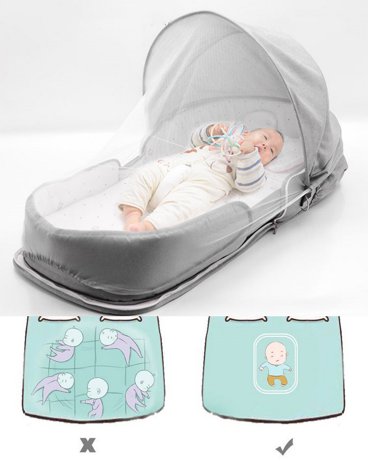 Nôi giường trẻ sơ sinh di động Bionic BabyCare chống muỗi - Home and Garden