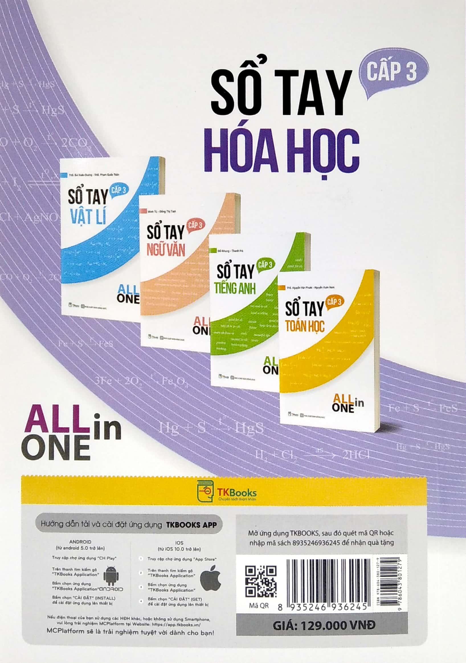 All In One - Sổ Tay Hóa Học Cấp 3