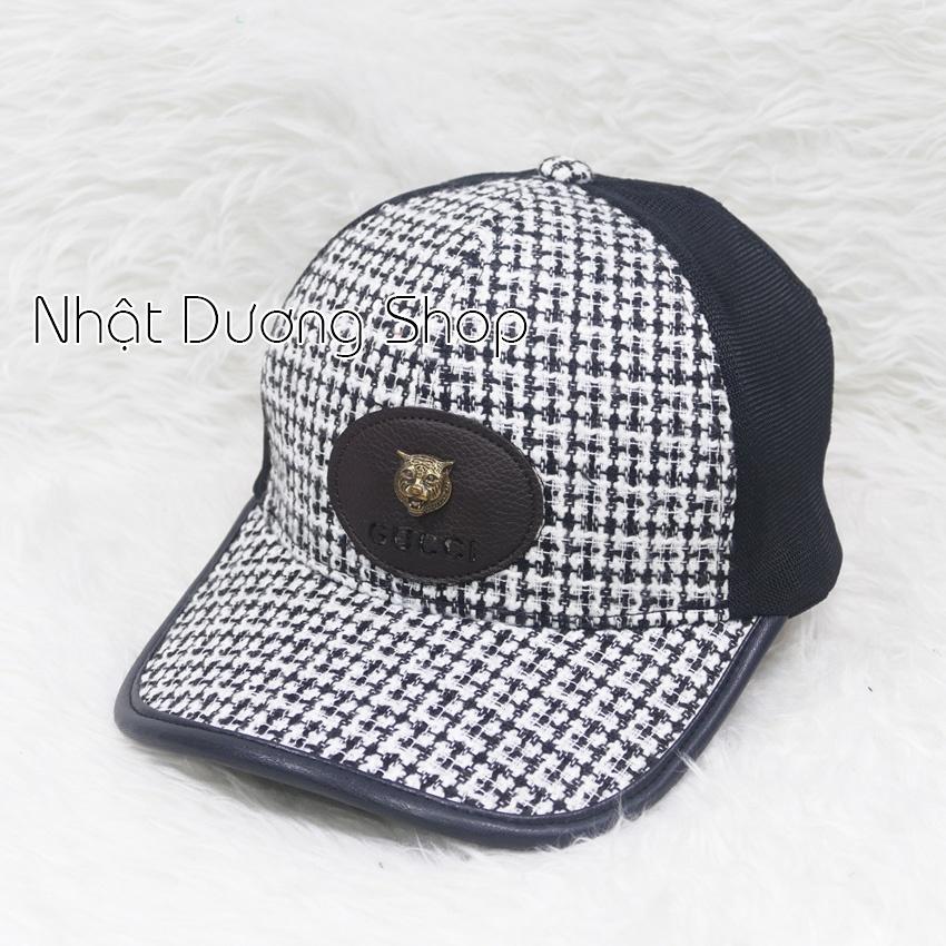 Mũ lưỡi trai,Nón kết mặt da đầu hổ vải lưới vá cotton cao cấp, phía sau đuôi có khóa nút bấm phù hợp cho cả nam và nữ.