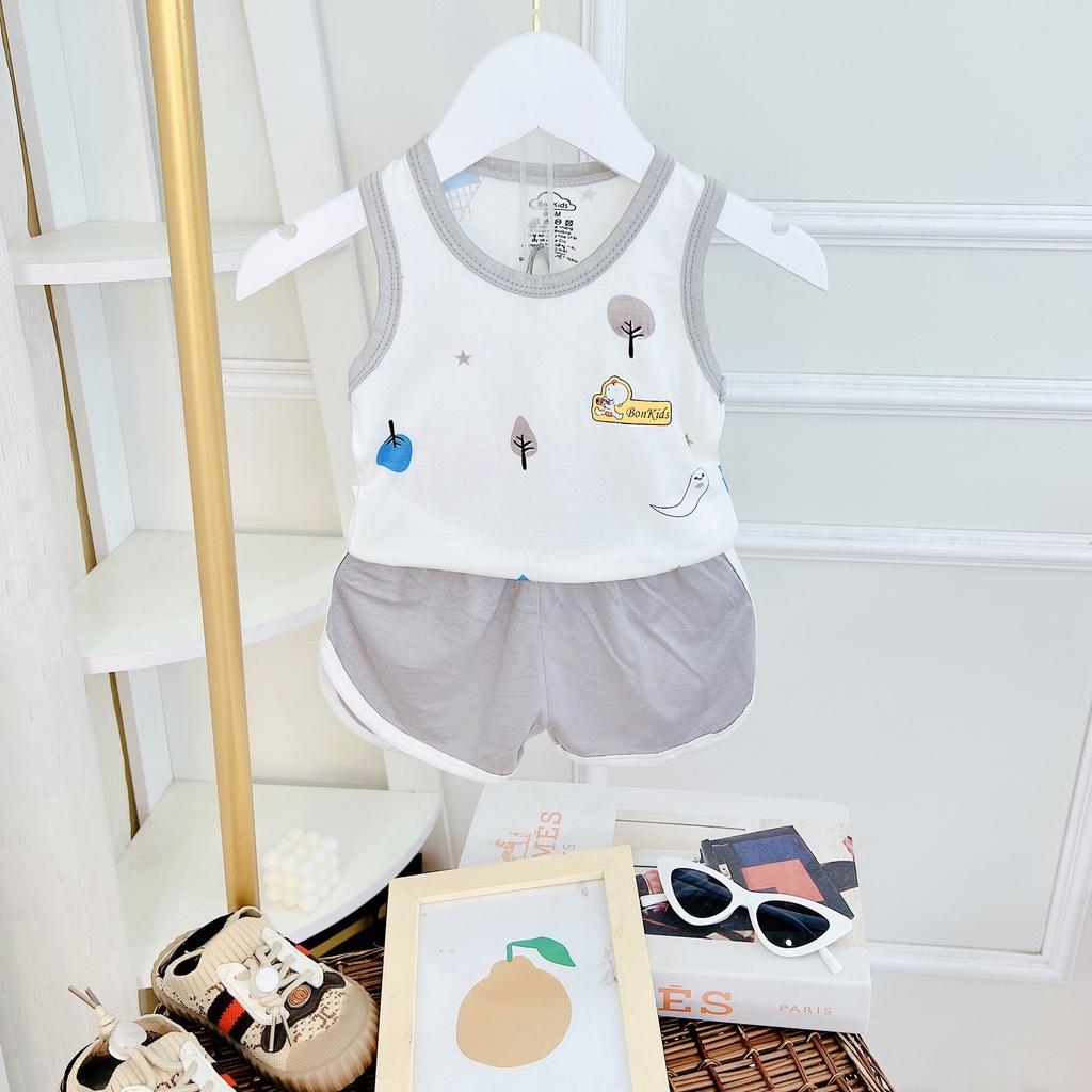 Bộ Ba Lỗ Cao Cấp Vải Thun Lạnh Cho Bé Sơ Sinh Từ 3-11kg, Vải Mềm - Đẹp - Thông Thoáng Thấm Hút Mồ Hôi Tốt -