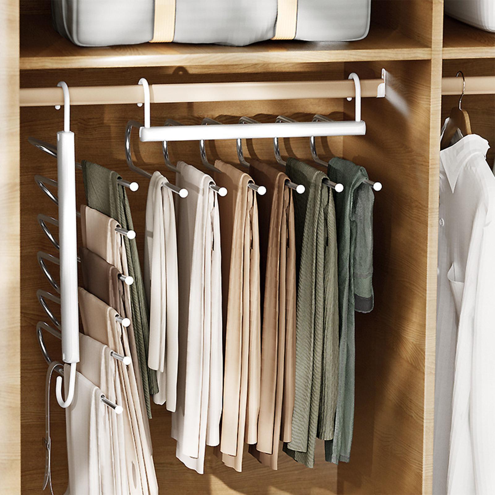 Multipurpose Folding Pants Hanger Clothes Hanger for Wardrobe Laundry Room