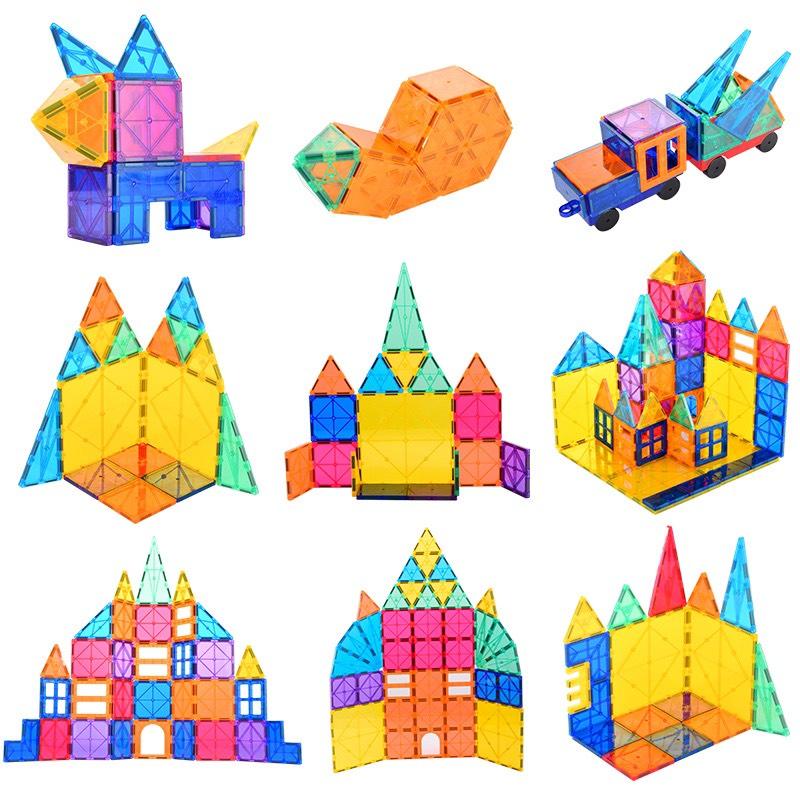 ĐỒ CHƠI GIÁO DỤC NAM CHÂM MAGIC MAGNETIC TILES PHIÊN BẢN CẦU VỒNG CAO CẤP