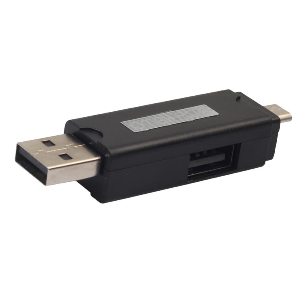Micro USB OTG HUB Adapter TF Card Reader for Smartphone and Tablet black