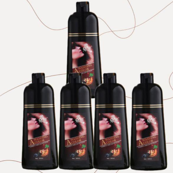 Combo 5 chai dầu gội phủ bạc sin hair màu nâu 500ml