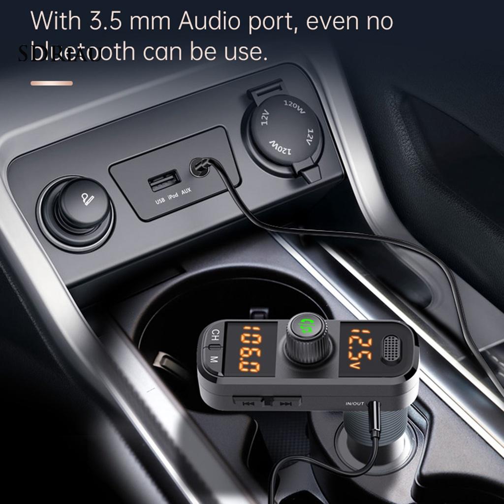 *QCDZ* BC70 Car Bluetooth 5.0 MP3 Player Hands-free Calling Dual Digital Tube Display QC3.0 PD USB Fast Charger FM Transmitter