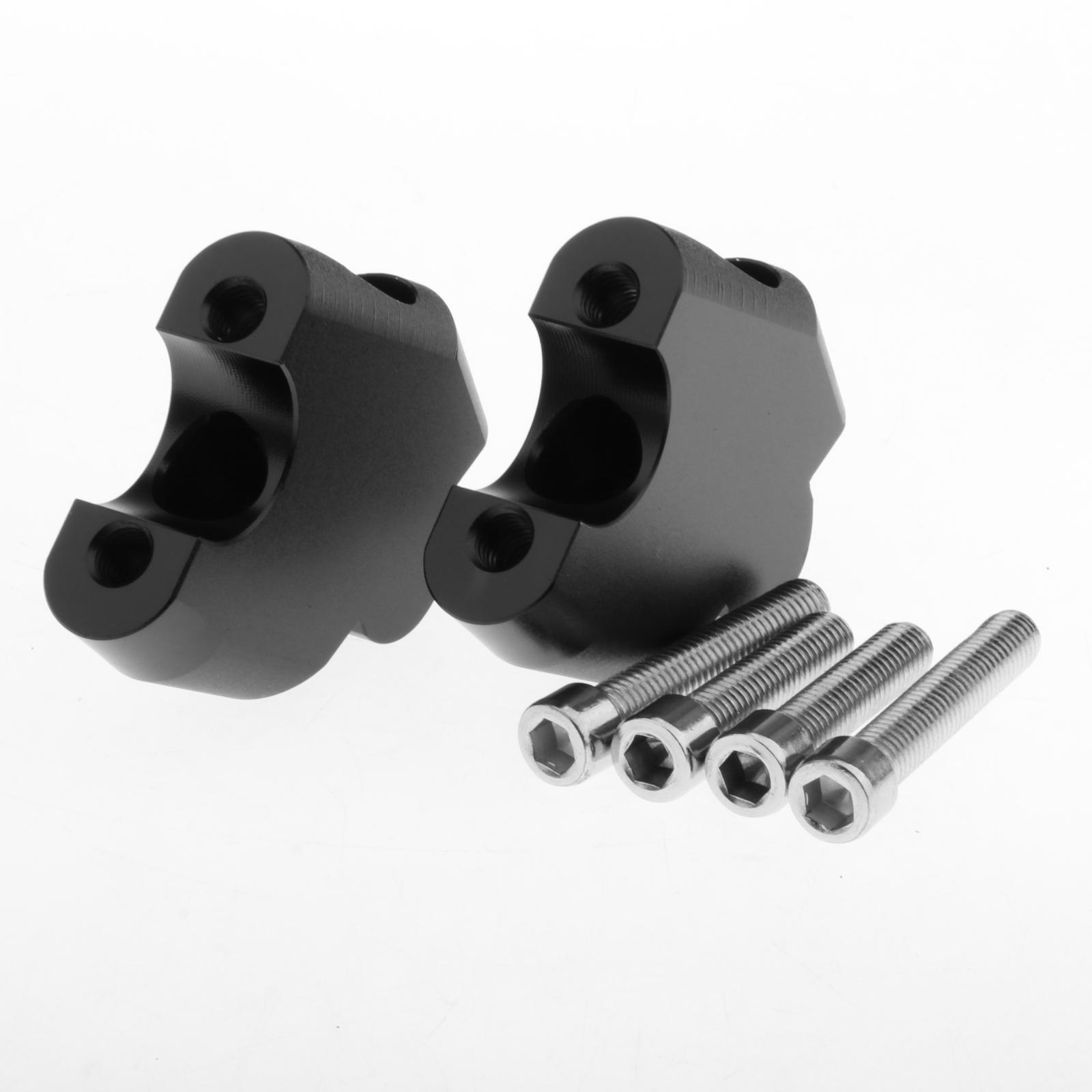 Motorcycle CNC Handlebar Riser Clamp Kit for Black