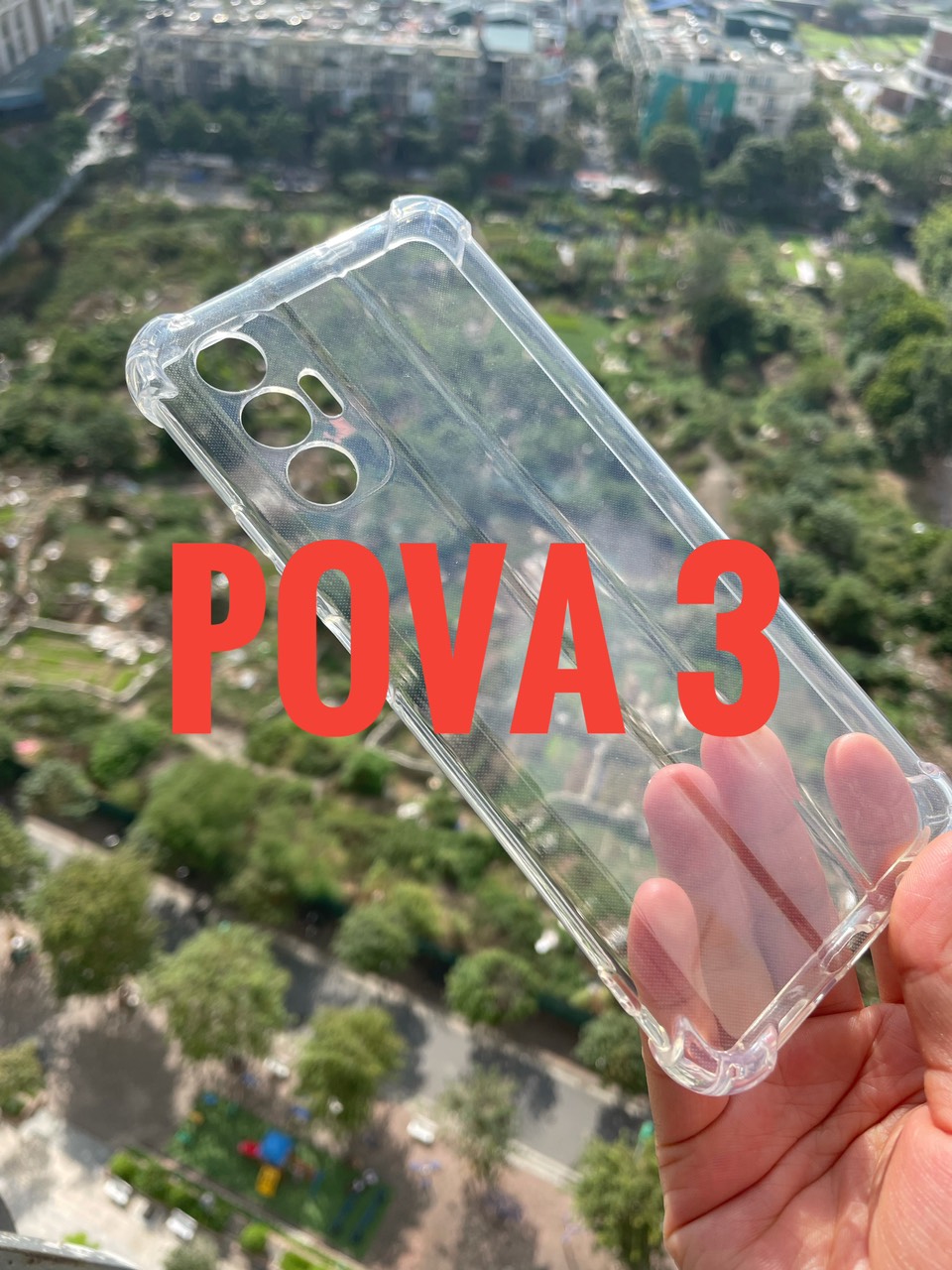 Ốp Lưng cho Tecno Pova 3 Dẻo Trong Suốt Chống Sốc Có Gù Bảo Vệ 4 Góc