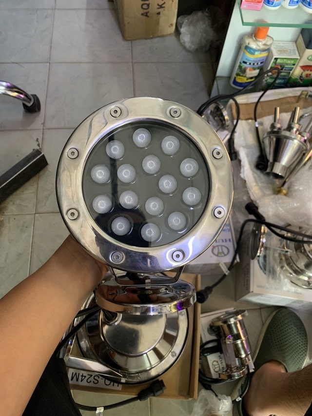 Đèn Led Âm Nước Hồ Cá Koi HuiQi và Bộ đổi nguồn 24V