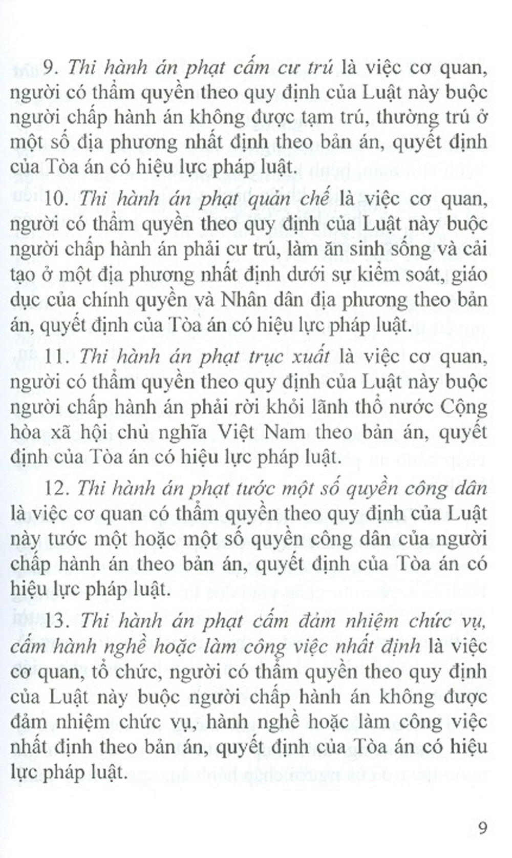 Luật Thi Hành Án Hình Sự