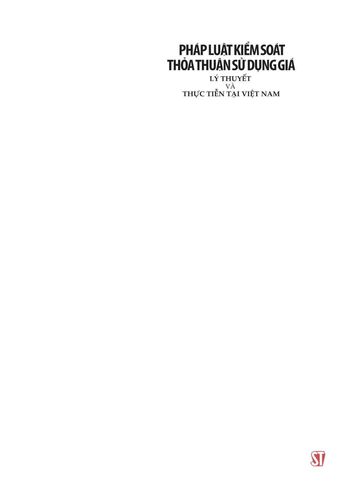 Pháp Luật Kiểm Soát, Thảo Thuận Sử Dụng Giá - Lý Thuyết Và Thực Tiễn Tại Việt Nam
