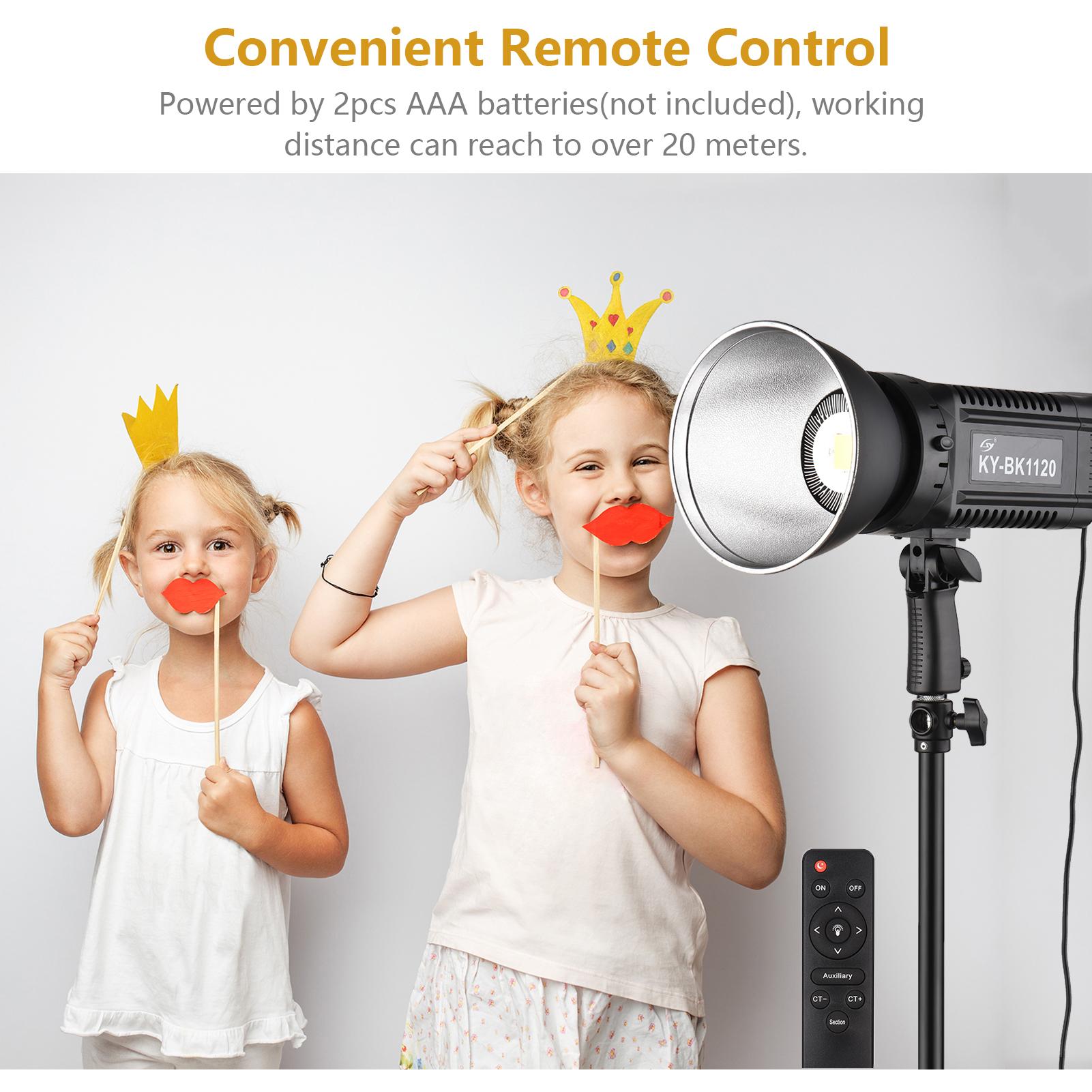 150W Studio LED Video Light 5600K Color Temperature CRI93+ TLCI95+ Bowens Mount with Protector Reflector Remote Control